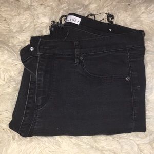 Black stretch skinny ankle jeans
